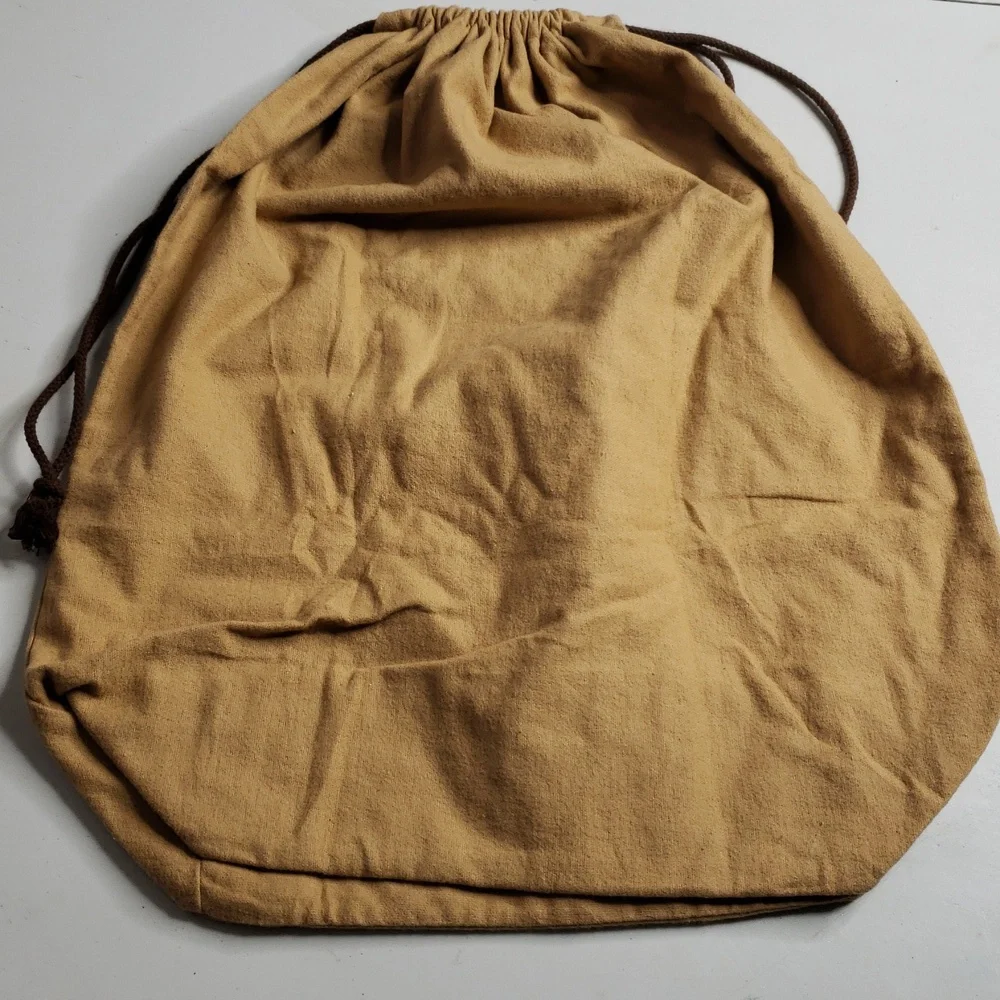 Louis Vuitton 100% Cotton Large Logo Drawstring Dust Bag Soft Neutral Italy - Picture 5 of 11